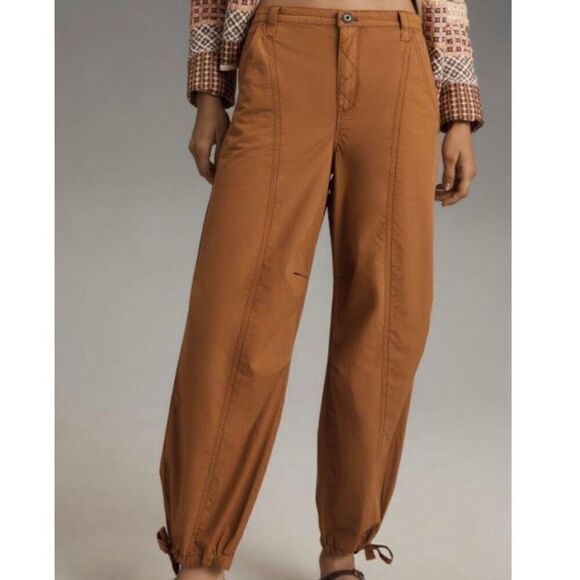 Anthropologie Pilcro Brown Tactical Utility Pants NWT Size Medium Petite - Picture 1 of 6